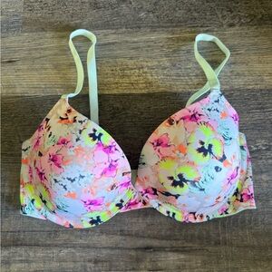 Victoria's Secret PINK Neon Floral T-Shirt Bra